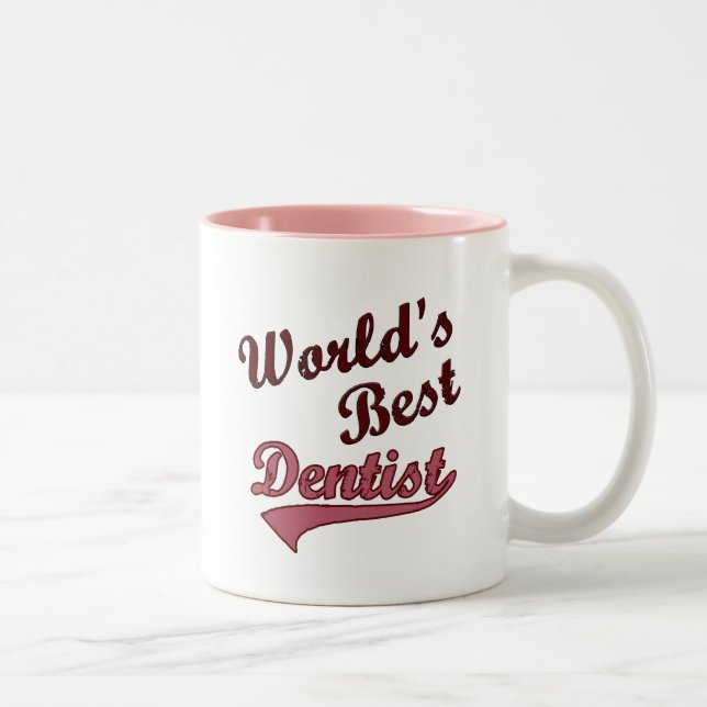 Taza Bicolor El mejor dentista del mundo (Derecha)