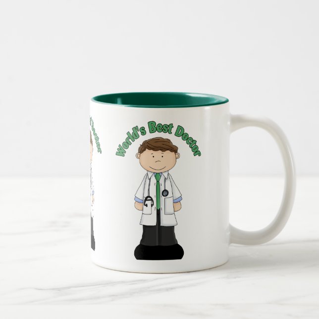 Taza Bicolor El mejor hombre Médica del mundo (Derecha)