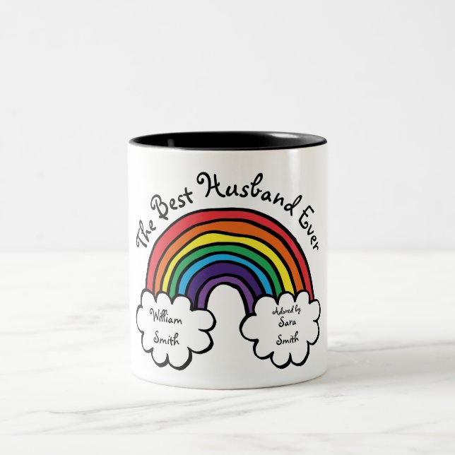 Taza Bicolor El Mejor Marido del Arcoíris (Centro)