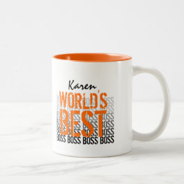 Taza Bicolor El mejor Naranja de letras gruesas del mundo 2012