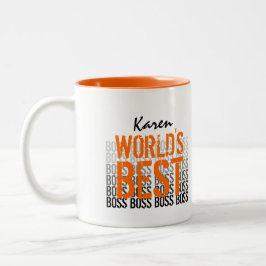 Taza Bicolor El mejor Naranja de letras gruesas del mundo 2012