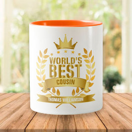 Taza Bicolor El mejor oro divertido del mundo para primos