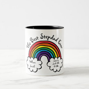 Taza Bicolor El mejor padrastro del arcoiris