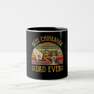 Taza Bicolor El mejor padre de Chihuahua jamás amanecido