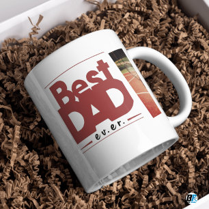 Taza Bicolor El mejor padre de la historia de la foto moderna d