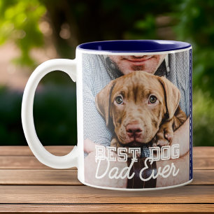 Taza Bicolor El mejor padre del perro jamás Personalizado moder