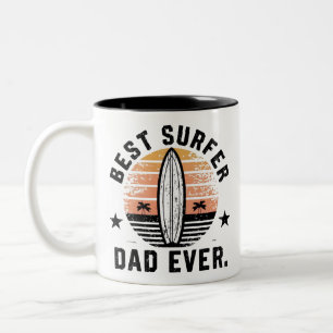 Taza Bicolor El mejor padre surfista