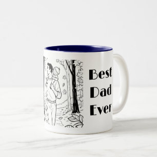 Taza Bicolor El mejor papá del día del padre Personalizado foto