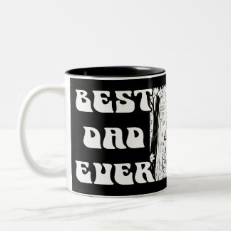 Taza Bicolor El mejor papá del día del padre Typo negro Backgr