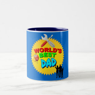 TAZA BICOLOR EL MEJOR PAPÁ DEL MUNDO