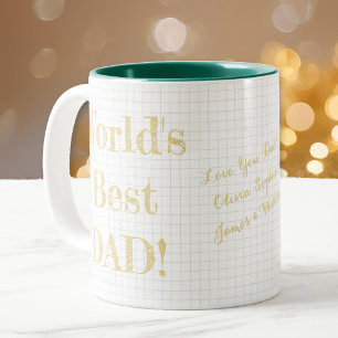 Taza Bicolor El Mejor Papá del Mundo Navidad Cumpleaños Día del