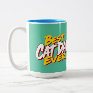 Taza Bicolor El Mejor Papá Gato del Mundo - Orgullo Felino Urba