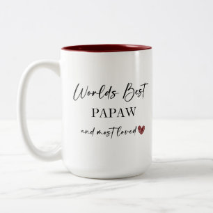 Taza Bicolor El mejor Papaw del mundo y el regalo de fotos más 