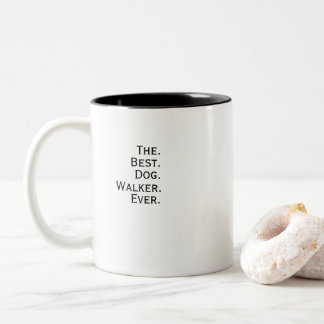Taza Bicolor El mejor paseador de perros de la historia.