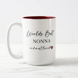 Taza Bicolor El mejor regalo de fotos de Nonna y la más querida