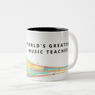 Taza Bicolor El mejor regalo de los maestros de música del mund