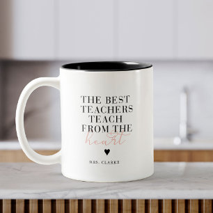 Taza Bicolor El mejor regalo de profesor rosado de escritura mo