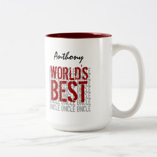 Taza Bicolor El mejor tío Custom Name V2 del mundo