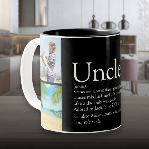 Taza Bicolor El mejor tío de la historia Guay divertido Collage