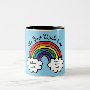 Taza Bicolor El mejor tío del arcoiris azul