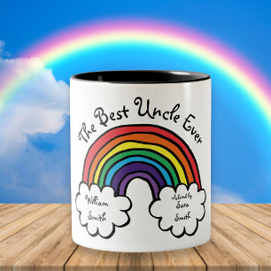 Taza Bicolor El Mejor Tío del Mundo Arcoíris