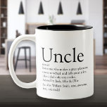 Taza Bicolor El mejor tío del mundo funcle diversión de definic<br><div class="desc">Personaliza tu tío o funculo especial y favorito para crear un regalo único. Una manera perfecta de mostrarle lo increíble que es cada día. Diseñado por Thisisnotme©</div>