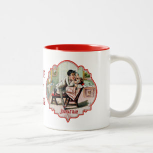 Taza Bicolor El mejor vintage del peluquero de los mundos