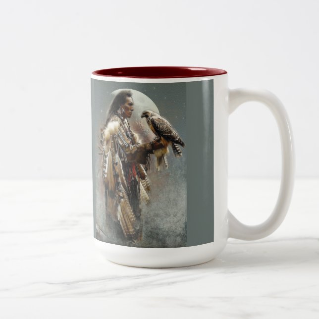 Taza Bicolor El mensajero - Café Mug, Copa, Bebida (Derecha)