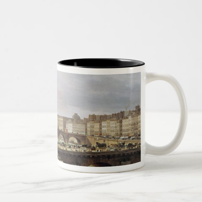 Taza Bicolor El mercado de la flor, 1832 (Derecha)