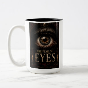 Taza Bicolor El Miedo a los Ojos Gótico Halloween