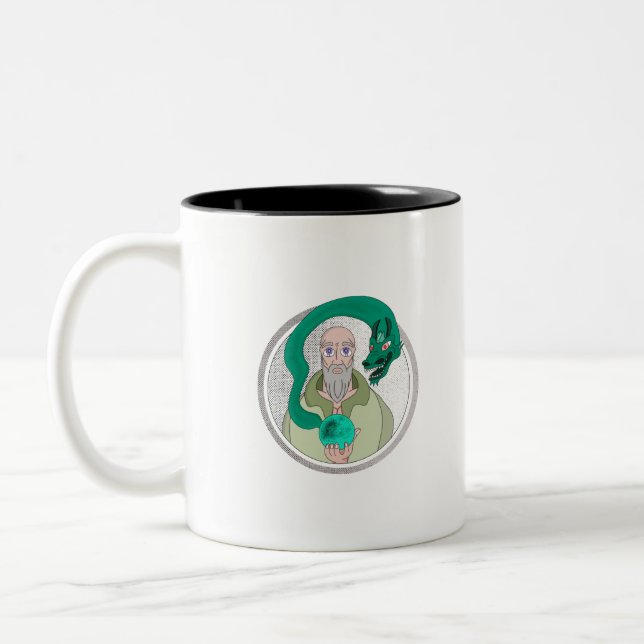 Taza Bicolor El monje y el dragón (Izquierda)