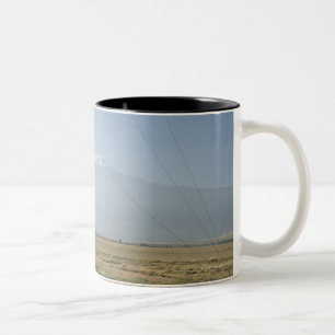 Taza Bicolor El monte Kilimanjaro en fondo