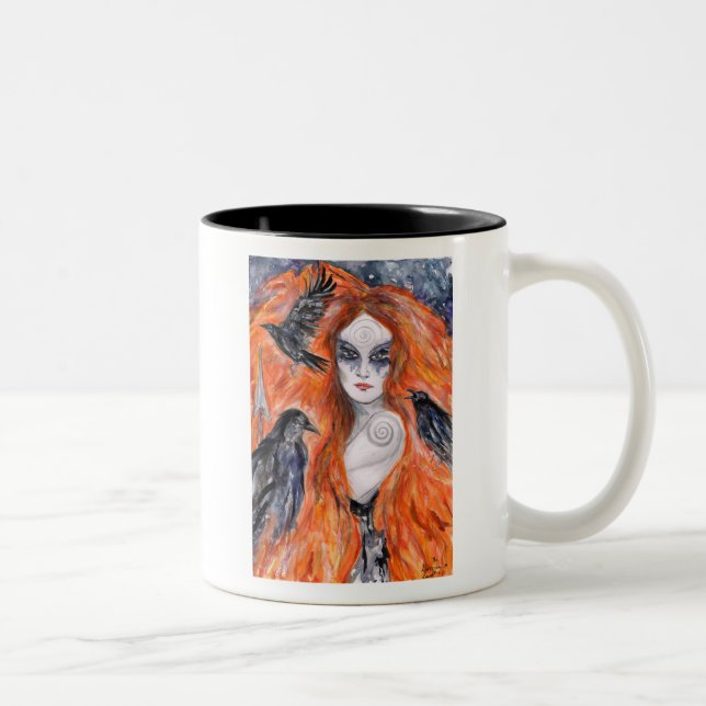 Taza Bicolor El Morrigan - reina del guerrero (Derecha)