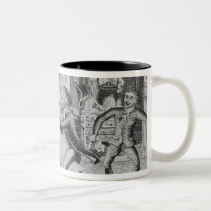 Taza Bicolor El navidad cabriola, o un beso debajo de
