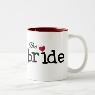 Taza Bicolor El negro de la novia con el corazón rojo