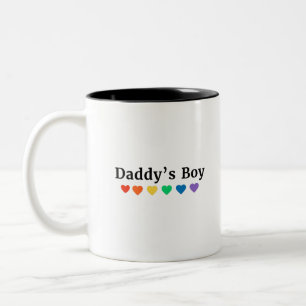 Taza Bicolor El niño de papá, el orgullo de los corazones arcoi