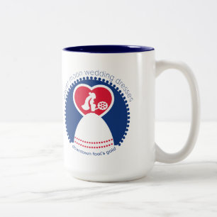 Taza Bicolor El oro de la luna de la boda de los Taza-Tontos de