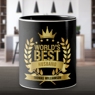 Taza Bicolor El oro negro para el mejor esposo del mundo