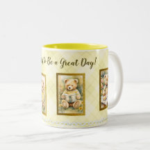 El oso de peluche amarillo Gran Día Mug Diversión 