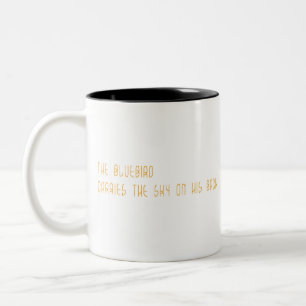 Taza Bicolor El pájaro azul lleva el cielo en su espalda