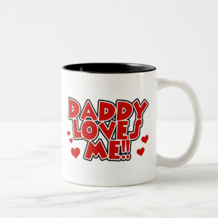 Taza Bicolor El papá rojo de los corazones me ama