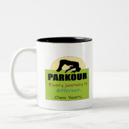 Taza Bicolor El Parkour-Every Journey Es Diferente El Suyo