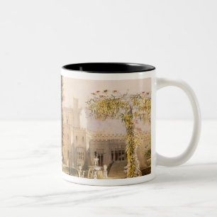 Taza Bicolor El Parterre en los jardines en Wilton, el asiento