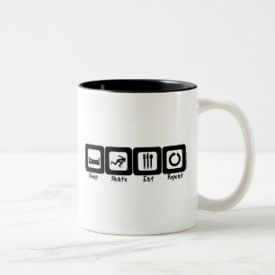 Taza Bicolor El patín del sueño come la repetición