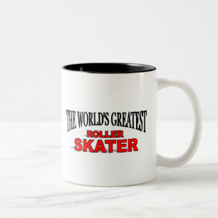 Taza Bicolor El patinador más grande del rodillo del mundo