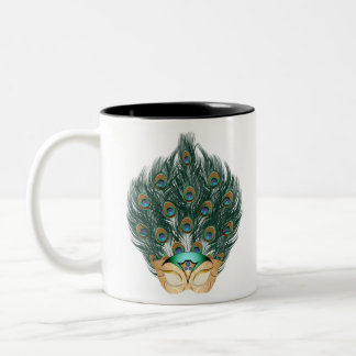 Taza Bicolor El pavo real enmascarado