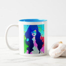 Taza Bicolor El pelo azul no importa