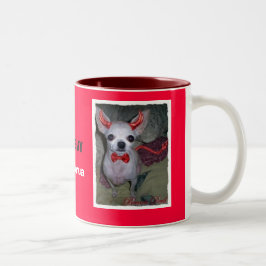 Taza Bicolor El pequeño diablo de la mamá (chihuahua)