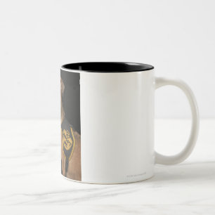 Taza Bicolor El perro del rescate de Brown con me adopta