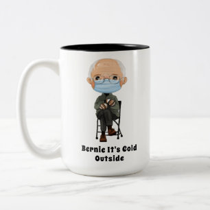Taza Bicolor El personalizado Bernie Sanders y sus Warm Brown M